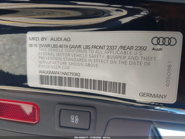 Audi A4 Ultra Premium 2017 WAUGMAF41HA079362 Image 9
