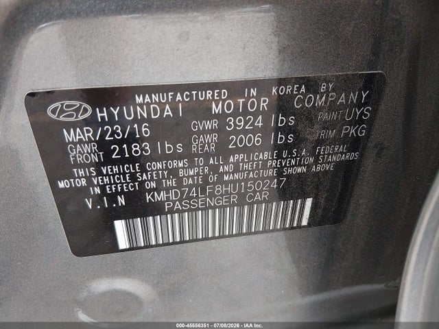 Hyundai ELANTRA SE 2017 KMHD74LF8HU150247 Image 9