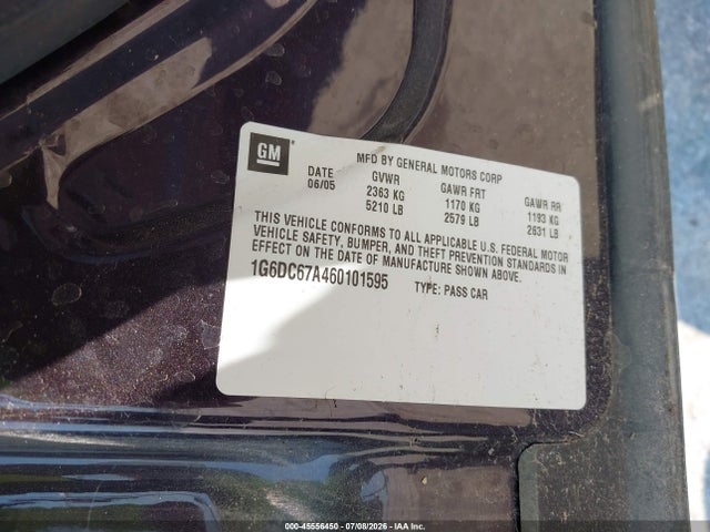Продажа на аукционе авто 2006 Cadillac Sts V8, vin: 1G6DC67A460101595, номер лота: 45556450