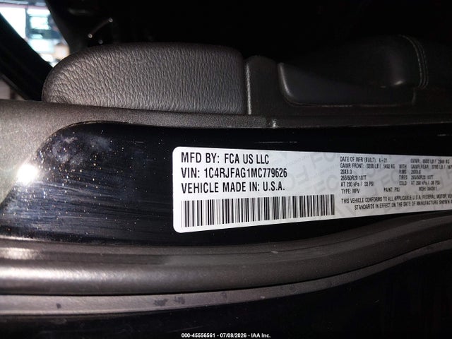 1C4RJFAG1MC779626 Jeep Grand Cherokee Laredo X 4x4
