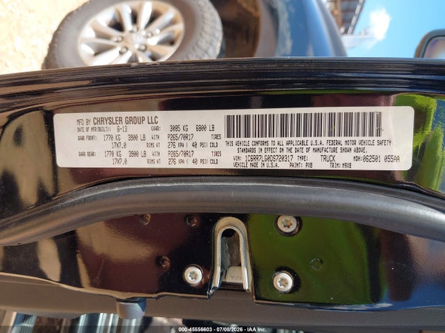 2013 Ram 1500 Slt მანქანა იყიდება აუქციონზე, vin: 1C6RR7LG0DS720317, აუქციონის ნომერი: 45556603