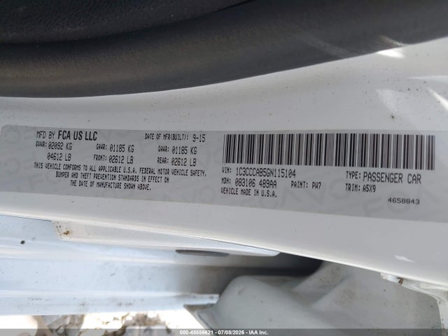 Aukcja sprzedaży 2016 Chrysler 200 Limited, vin: 1C3CCCAB5GN115104, numer aukcji: 45556621