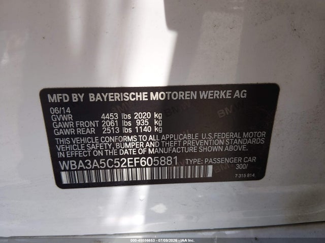 Продаж на аукціоні авто 2014 Bmw 328i, vin: WBA3A5C52EF605881, номер лоту: 45556653
