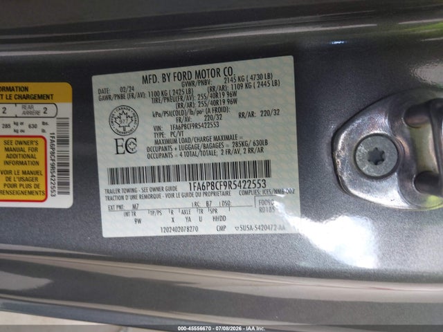 Ford Mustang Gt Premium 2024 1FA6P8CF9R5422553 Image 9