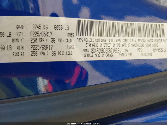 Dodge Grand Caravan Se 2019 2C4RDGBG0KR716291 Image 9