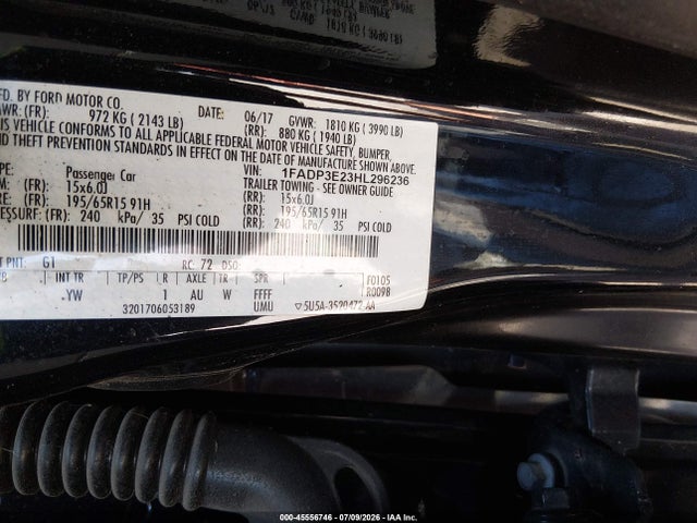 Ford FOCUS S 2017 1FADP3E23HL296236 Image 9