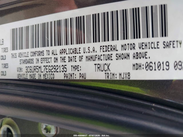 2014 Ram 2500 Lone Star მანქანა იყიდება აუქციონზე, vin: 3C6UR5ML7EG292135, აუქციონის ნომერი: 45556837