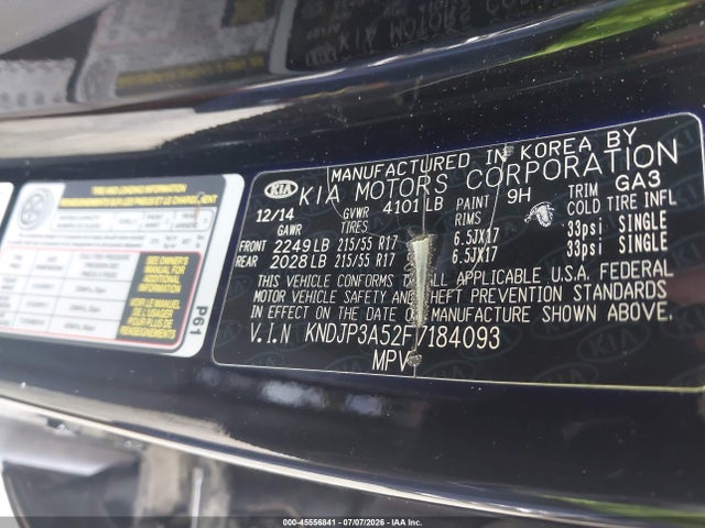 Продаж на аукціоні авто 2015 Kia Soul +, vin: KNDJP3A52F7184093, номер лоту: 45556841