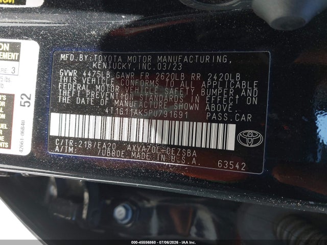 Toyota CAMRY SE 2023 4T1G11AK5PU791691 Image 9