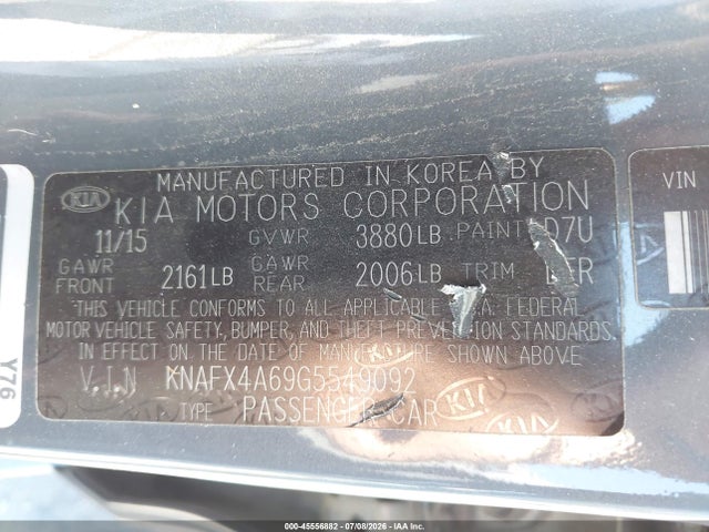 KIA FORTE LX 2016 KNAFX4A69G5549092 Image 9