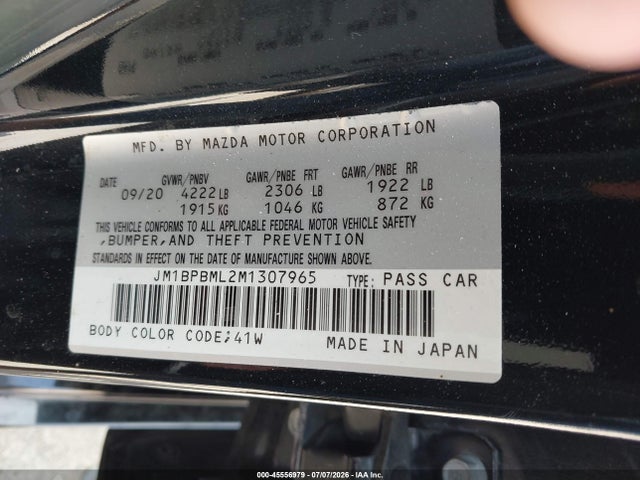 Продаж на аукціоні авто 2021 Mazda Mazda3 Premium, vin: JM1BPBML2M1307965, номер лоту: 45556979