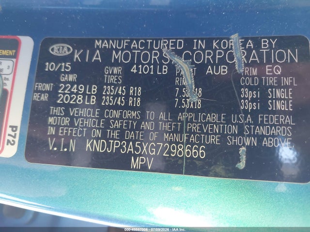 KNDJP3A5XG7298666 KIA SOUL +