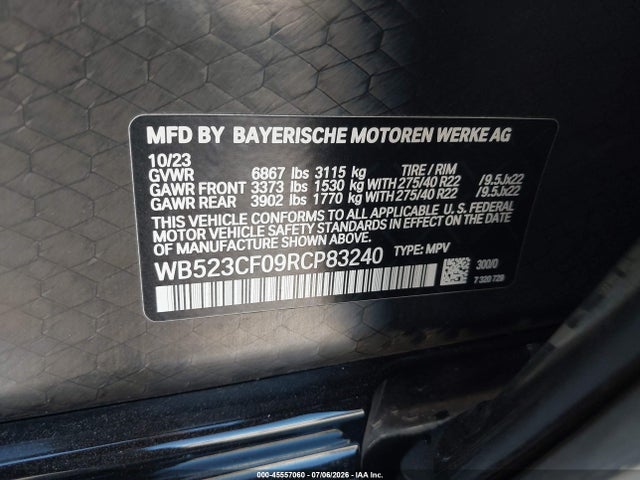 BMW Ix Xdrive50 2024 WB523CF09RCP83240 Image 9