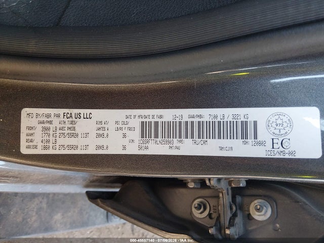 RAM 1500 Sport 2020 1C6SRFTT0LN259903 Image 9