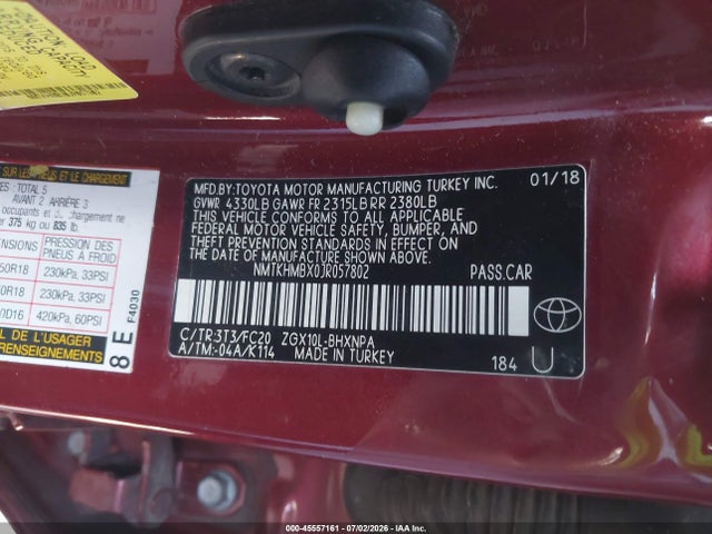 Toyota C-HR XLE 2018 NMTKHMBX0JR057802 Image 9