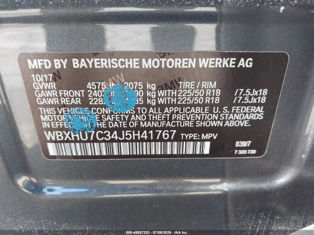 WBXHU7C34J5H41767 BMW X1 Sdrive28i