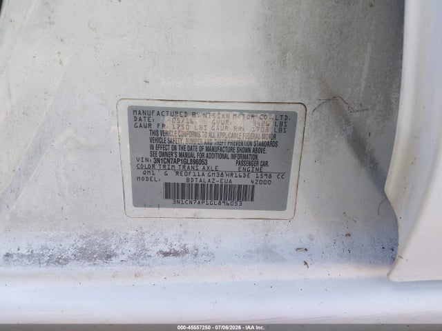 Nissan Versa 1.6 S+ 2016 3N1CN7AP1GL896053 Image 9