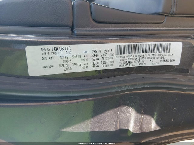 Продаж на аукціоні авто 2018 Jeep Grand Cherokee Limited 4x4, vin: 1C4RJFBG2JC136647, номер лоту: 45557260