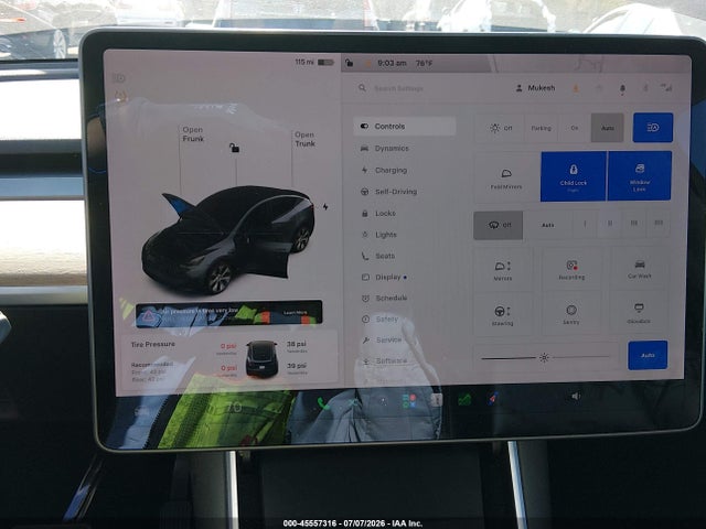 Aukcja sprzedaży 2021 Tesla Model Y Long Range Dual Motor All-wheel Drive, vin: 5YJYGDEE7MF074565, numer aukcji: 45557316