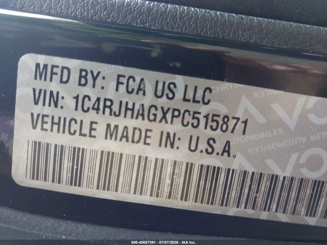 45557391 :رقم المزاد ، 1C4RJHAGXPC515871 vin ، 2023 Jeep Grand Cherokee Altitude 4x4 مزاد بيع