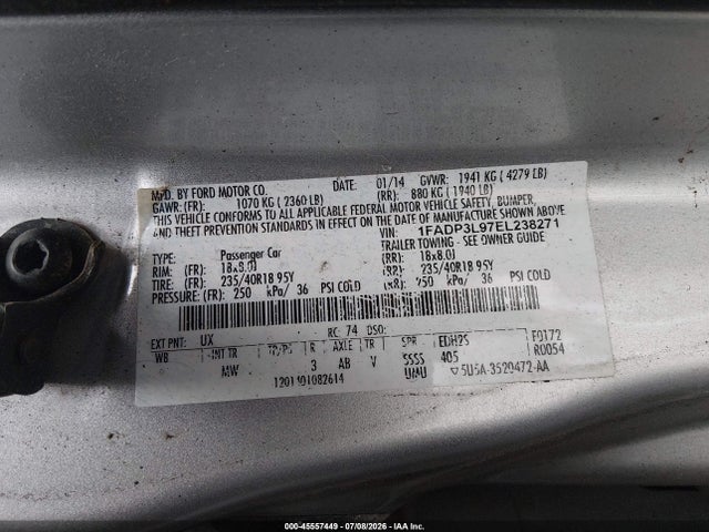 Ford FOCUS ST 2014 1FADP3L97EL238271 Image 9