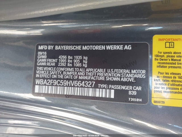 WBA2F9C59HV664327 BMW 230I