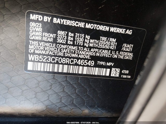 WB523CF08RCP46549 BMW Ix Xdrive50