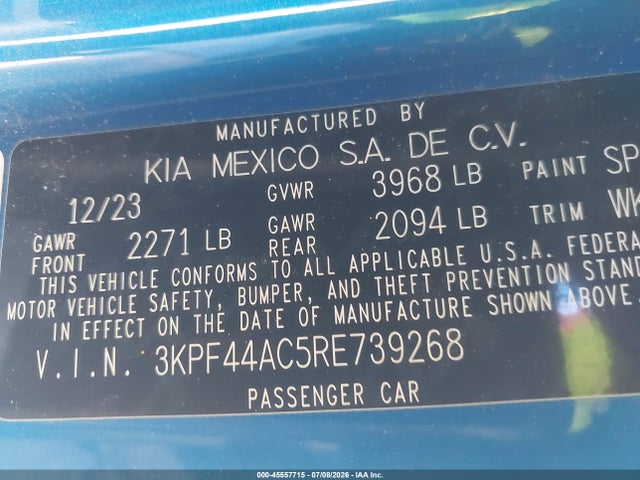 KIA FORTE GT 2024 3KPF44AC5RE739268 Image 9