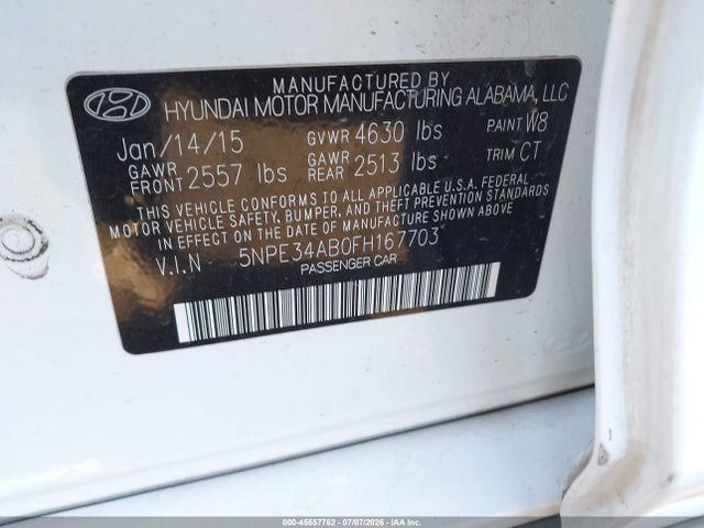 5NPE34AB0FH167703 Hyundai Sonata Limited 2.0t