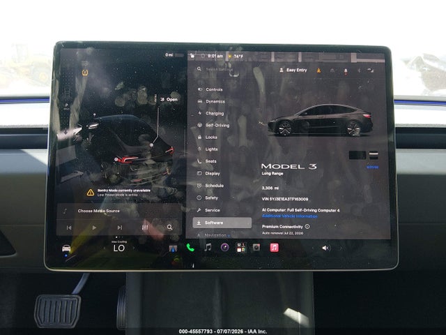 45557793 :رقم المزاد ، 5YJ3E1EA3TF163009 vin ، 2026 Tesla Model 3 Premium Rear-wheel Drive/rear-wheel Drive مزاد بيع