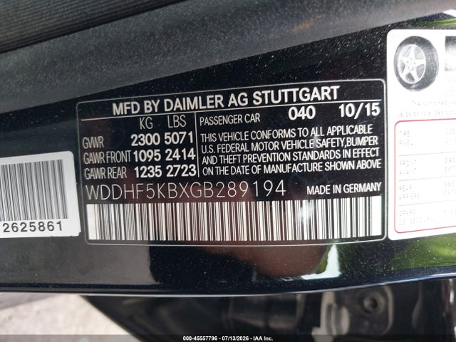 WDDHF5KBXGB289194 Mercedes-Benz E 350