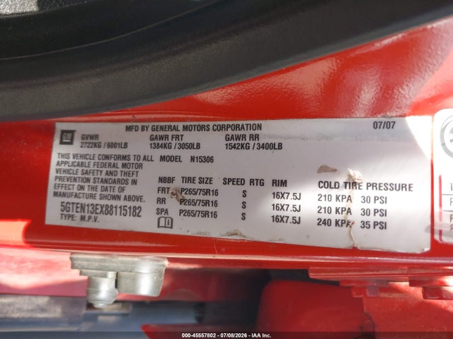Продаж на аукціоні авто 2008 Hummer H3 Suv, vin: 5GTEN13EX88115182, номер лоту: 45557802