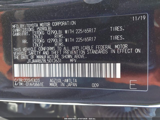 Lexus NX 300 2020 JTJAARBZ8L5012631 Image 9