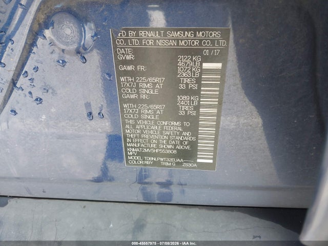 Nissan ROGUE S 2017 KNMAT2MV5HP553808 Image 9