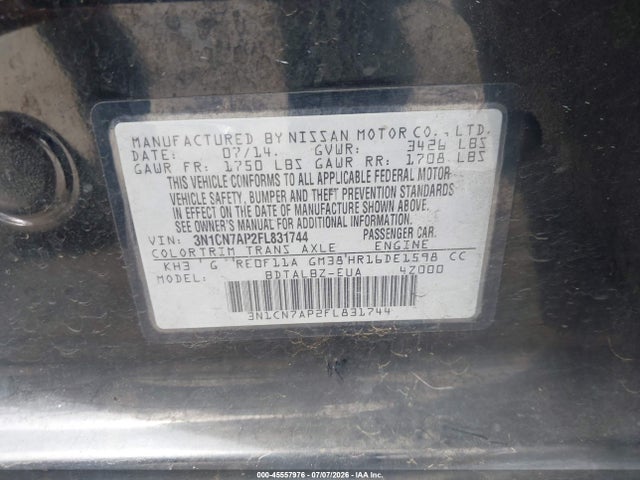 Nissan Versa 1.6 Sv 2015 3N1CN7AP2FL831744 Image 9