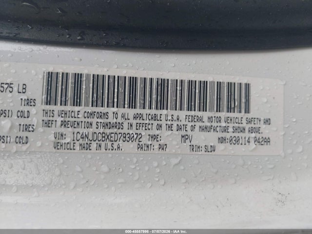 1C4NJDCBXED793072 Jeep Compass Limited