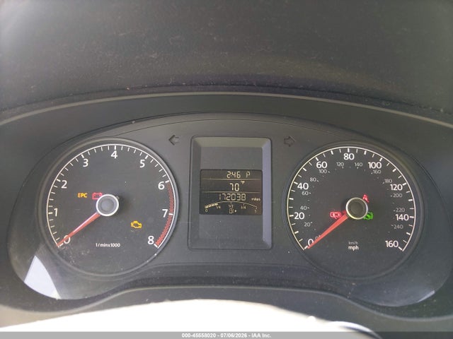 2012 Volkswagen Jetta 2.0l S მანქანა იყიდება აუქციონზე, vin: 3VW2K7AJ0CM395234, აუქციონის ნომერი: 45558020