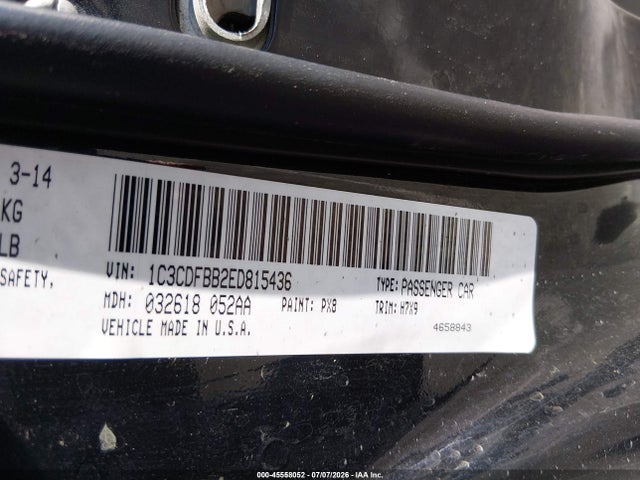 1C3CDFBB2ED815436 Dodge DART SXT
