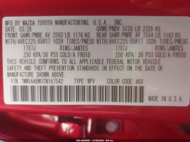 7MMVAABW0TN167542 Mazda Cx-50 Hybrid Preferred
