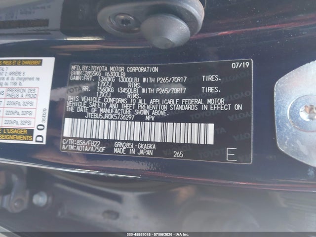 Toyota 4runner 2019 JTEBU5JR0K5736297 Image 9