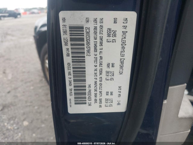 Продажа на аукционе авто 2006 Chrysler 300 Touring, vin: 2C3KK53G06H370012, номер лота: 45558310