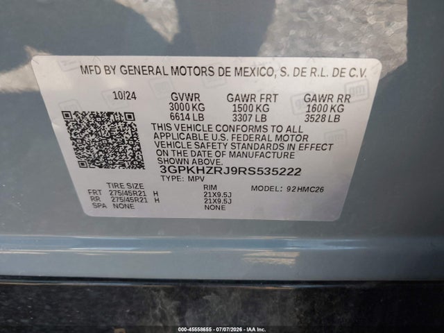 3GPKHZRJ9RS535222 Honda Prologue Elite