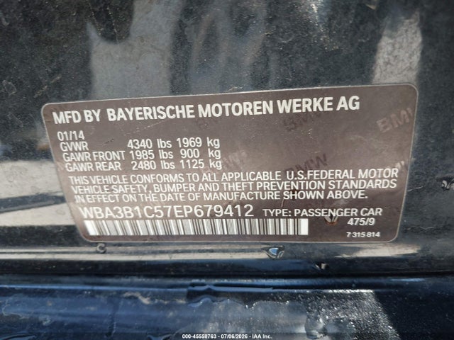 WBA3B1C57EP679412 BMW 320i