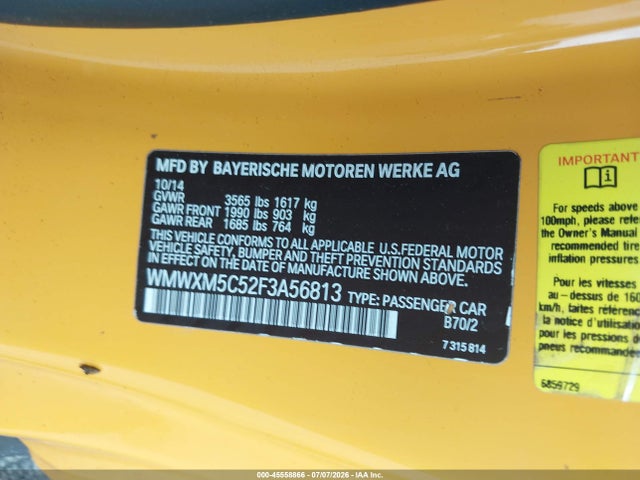 Продажа на аукционе авто 2015 Mini Hardtop Cooper, vin: WMWXM5C52F3A56813, номер лота: 45558866