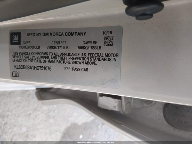 Chevrolet Spark Ls Cvt 2017 KL8CB6SA1HC751076 Image 9