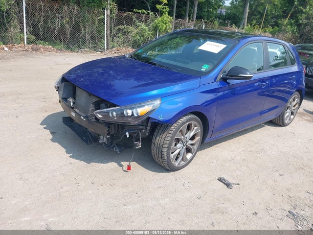 2019 Hyundai Elantra Gt N Line მანქანა იყიდება აუქციონზე, vin: KMHH55LC7KU104550, აუქციონის ნომერი: 45559183