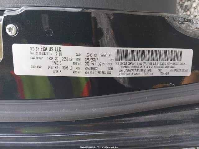 2C4RDGEG7JR345706 Dodge Grand Caravan Gt