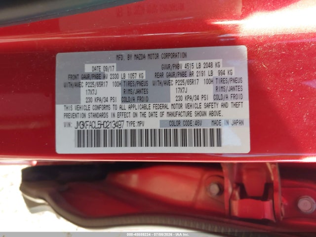 Mazda Cx-5 Touring 2017 JM3KFACL5H0213497 Image 9