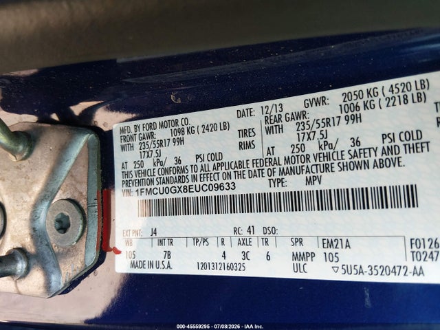 Ford ESCAPE SE 2014 1FMCU0GX8EUC09633 Image 9