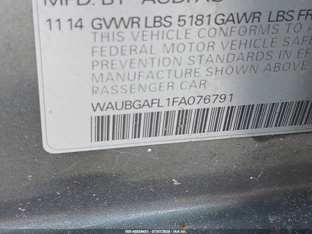 Audi S4 3.0t Premium Plus 2015 WAUBGAFL1FA076791 Image 9